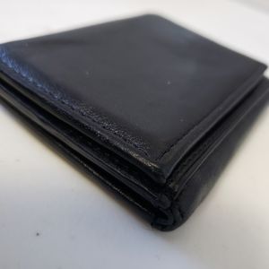 Black Leather Trifold Wallet